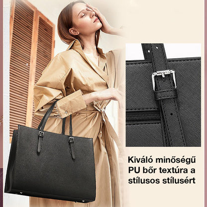 Dollcini Elegáns Női Laptoptáska – 15.6”-os, Vízálló Műbőr