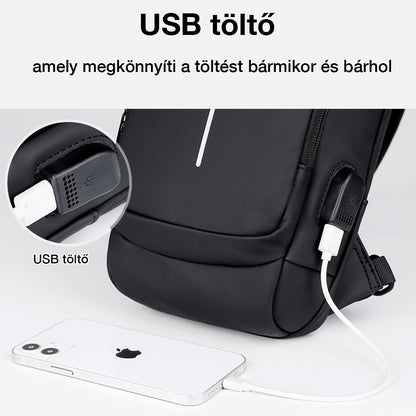 Dollcini Férfi Melltáska USB Porttal – Kombinált Záras Válltáska