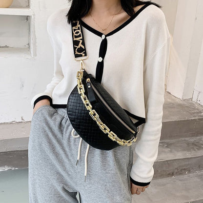 Dollcini Elegáns Női Válltáska – Műbőr, Láncos Crossbody