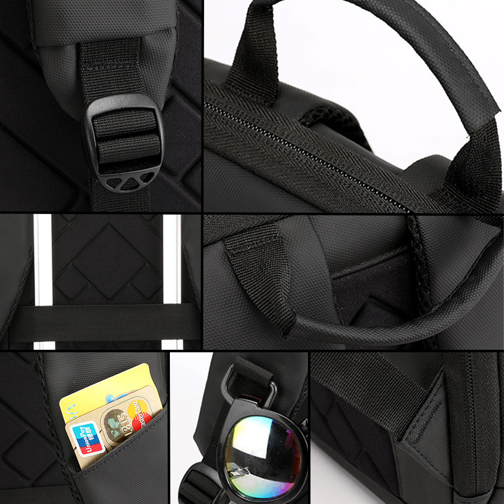 Dollcini Uniszex Laptop Hátizsák 15.6”-os Laptophoz – Vízálló, Praktikus, Fekete